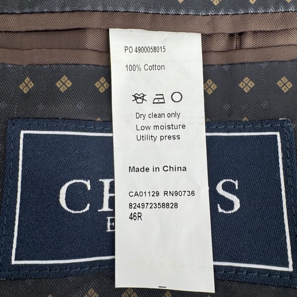 Chaps Olive Brown Fine-Wale‎ Corduroy Blazer 46R Sport Coat Elbow Patches NWOT - Picture 11 of 13